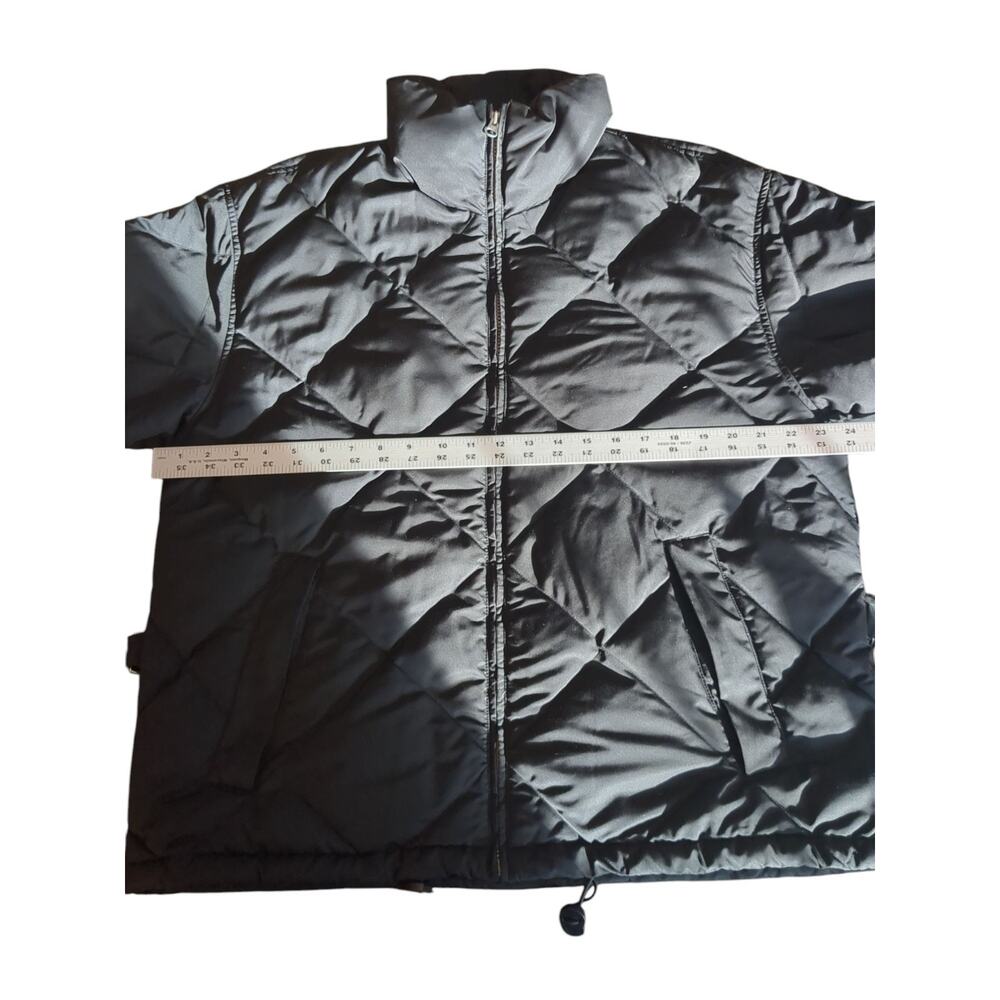 Vintage Eddie Bauer Jacket Womens L Goose Down Filled Puffer Coat Black Outdoor - Picture 3 of 7